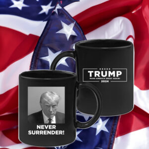 Never Surrender Black Coffee Mug