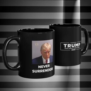 Never Surrender Black Coffee Mugs