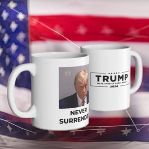 Never Surrender White Coffee Mugs