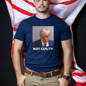 Trump Not Guilty Black Premium Short Sleeve Shirts