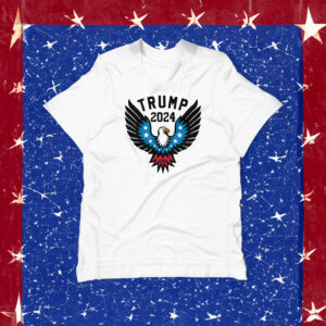 President Donald Trump with this stylish and patriotic Trump 2024 T-Shirt