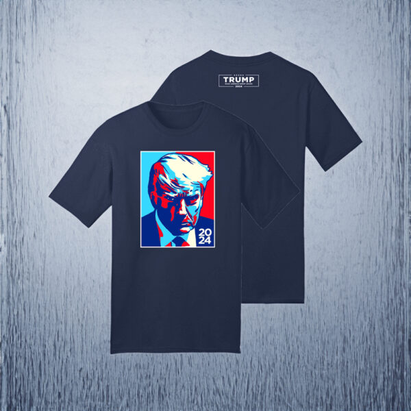 Trump Colorblock Navy Cotton T-Shirts