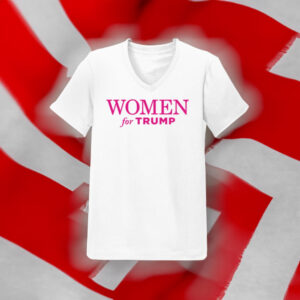 Women for Trump White Fine Jersey V-Neck