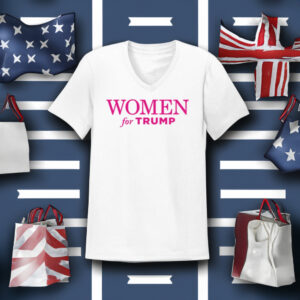 Women for Trump White Fine Jersey V-Necks