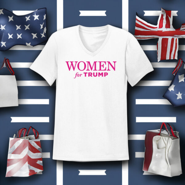 Women for Trump White Fine Jersey V-Necks