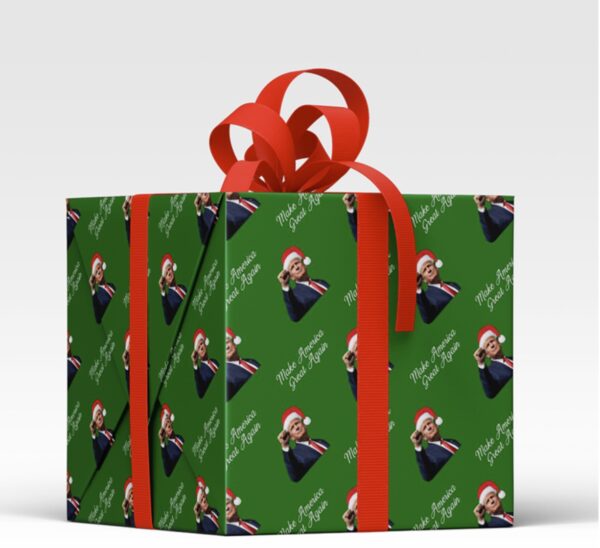 Trump MAGA Fist Pump Christmas Wrapping Paper