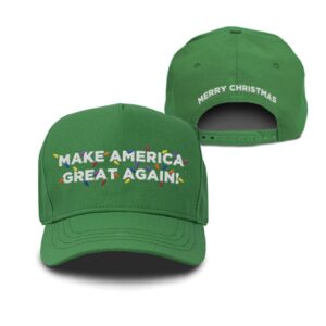 Trump MAGA Green Christmas Hat