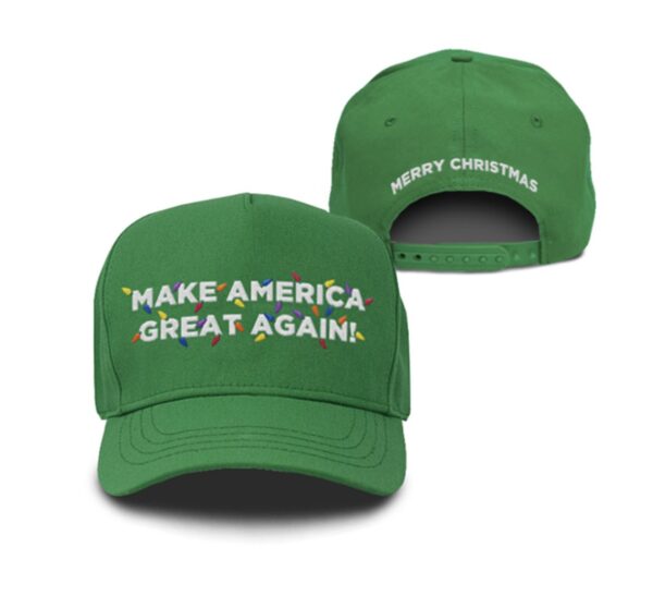 Trump MAGA Green Christmas Hat