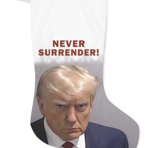 Trump Never Surrender Christmas Santa Stocking