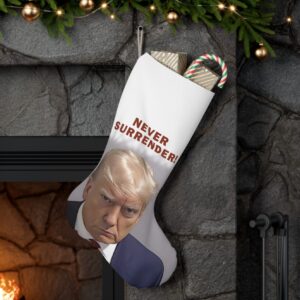 Trump Never Surrender Christmas Santa Stocking us