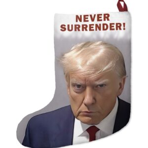 Trump Never Surrender Christmas Stocking