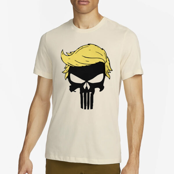 Punisher Trump White Cotton T-Shirt2