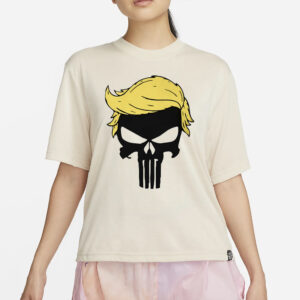 Punisher Trump White Cotton T-Shirt4