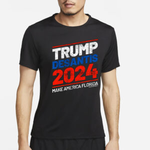 Trump DeSantis 2024 Make America Florida Distressed Unisex Classic T-Shirt2