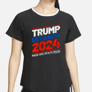 Trump DeSantis 2024 Make America Florida Distressed Unisex Classic T-Shirt4