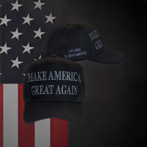 TRUMP NEVER SURRENDER BLACK MAGA Snapbacks hats