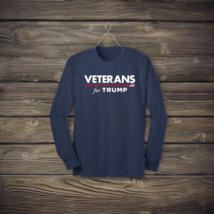 Veterans and Military Families for Trump Navy Long Sleeve T-Shirt