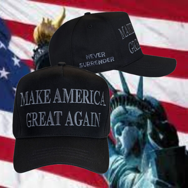 Official MAGA Gear MAGA Never Surrender Black Hat