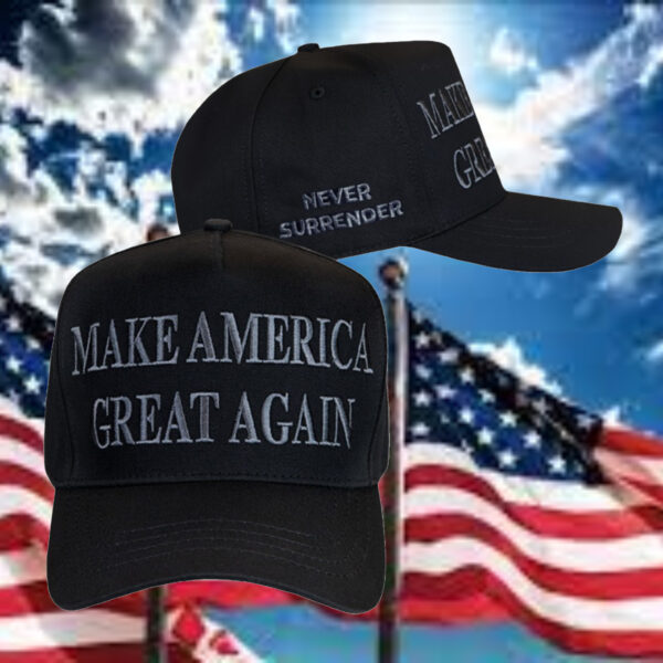 Official MAGA Gear MAGA Never Surrender Black Hat1