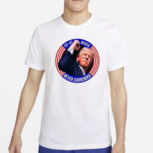 Donald Trump Shot NEVER SURRENDER Rally Shooting 2024 T-Shirt5