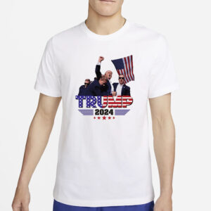 Donald Trump Shot T-SHIRT - Support TRUMP 2024- T-Shirt Never give up5