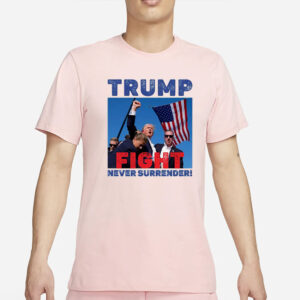 Donald Trump Shot T-Shirt -FIGHT, NEVER SURRENDER!!,TRUMP 2024 Support T-Shirt2