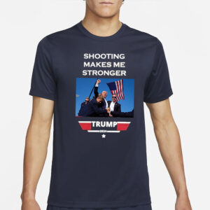 Official Trump 2024 shooting makes me stronger T-Shirt1