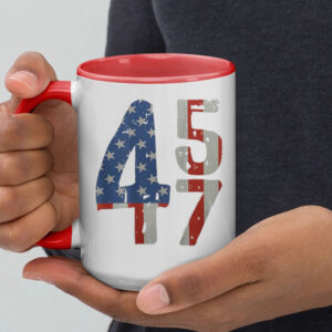 45 47 Trump 2024 American Flag On Back Mug2