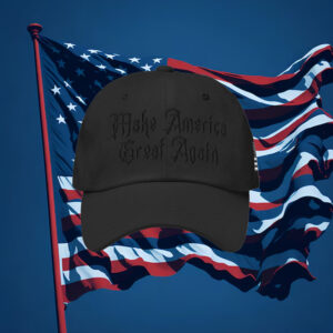 Black Dark Gothic MAGA Hat 2024 - Make America Great Again1