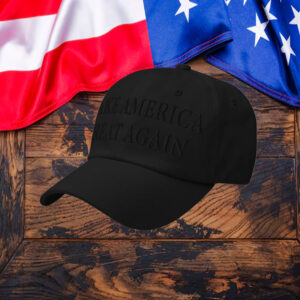 (Black on black) Dark MAGA Hat 20242