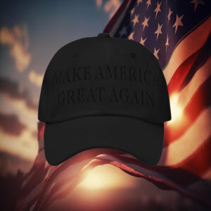 (Black on black) Dark MAGA Hat 20243