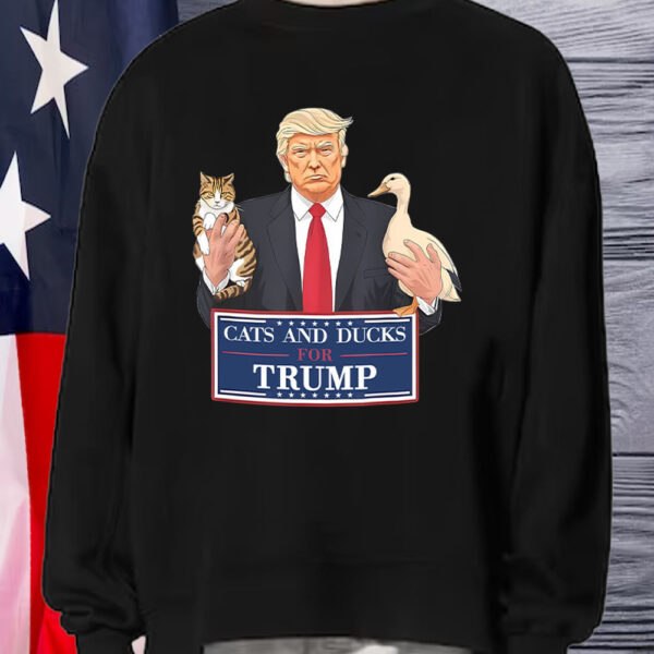 Cats And Ducks For Trump President 2024 T-Shirt1