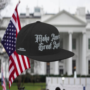 Dark Gothic MAGA – Snapback Hat – Elon Musk’s Rally hat 20241