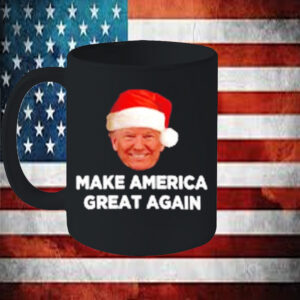 Donald Trump head Santa hat Make America Great Again Christmas Mug5