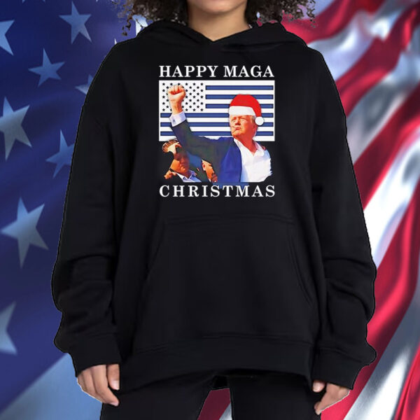 Donald Trump strong fist happy MAGA Christmas Shirt ,Sweatshirt ,Hoodie