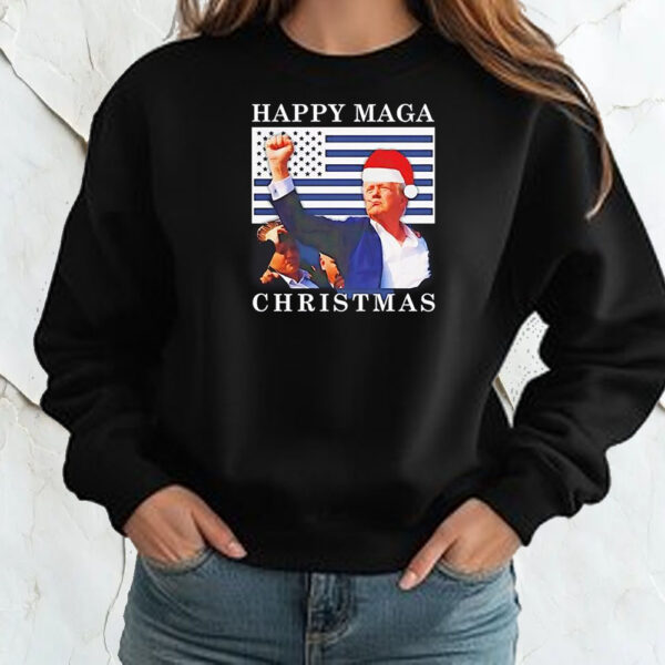 Donald Trump strong fist happy MAGA Christmas Shirt ,Sweatshirt ,Hoodie2