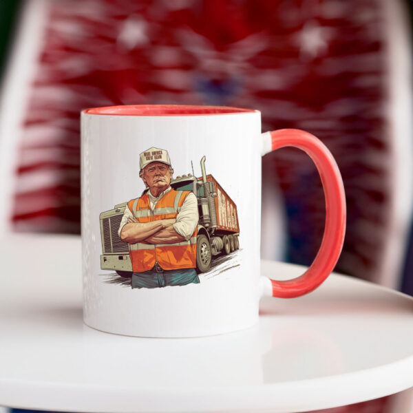 Donald Trump with garbage Truck Mug2