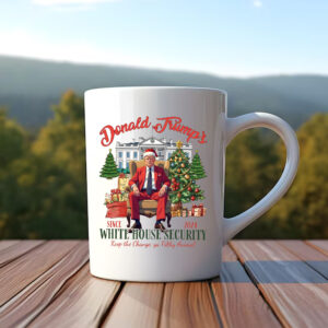 Donald Trump's White House Security Christmas Mug , 2024 Political