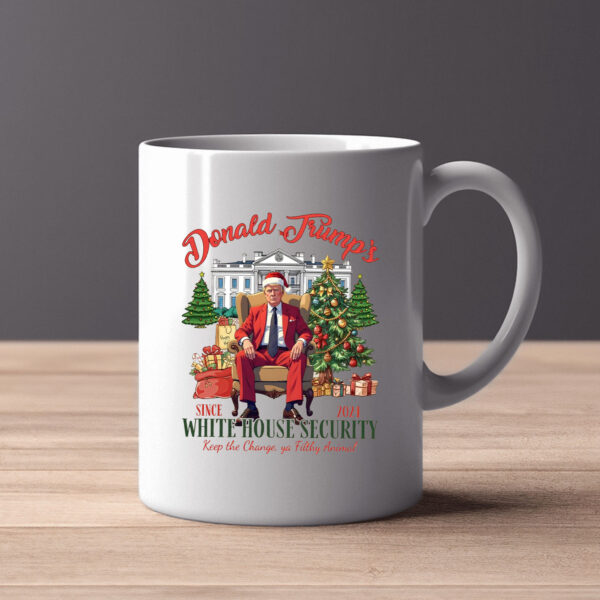 Donald Trump's White House Security Christmas Mug , 2024 Political2