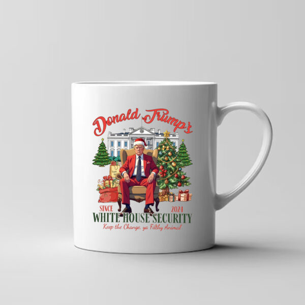 Donald Trump's White House Security Christmas Mug , 2024 Political33