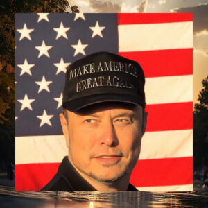 Elon Musk Dark MAGA Hat 2024