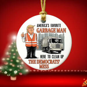 Favorite Garbage Man Ornament, Garbage Trump Ornament1