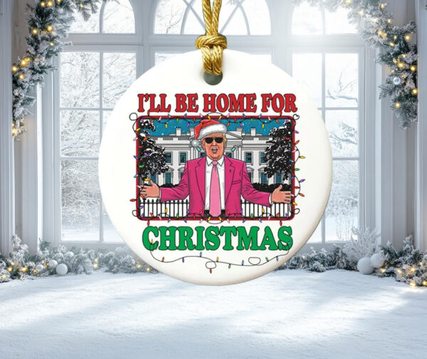 Funny Trump Ornament ,I'll Be Home For Christmas ,Trump 2024 Gift1