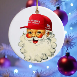 MAGA Santa Trump Ornament Gift, 45 47 Trump Ornament1