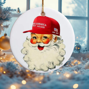 MAGA Santa Trump Ornament Gift, 45 47 Trump Ornament5