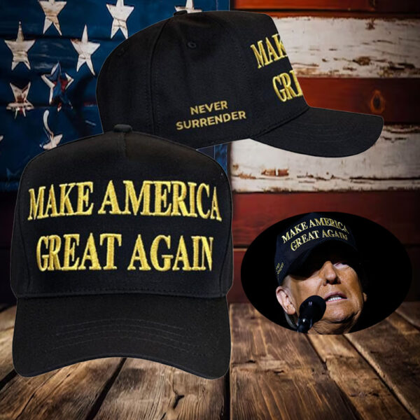 MAGA cap - Gold Dark MAGA Trump Black Cap1