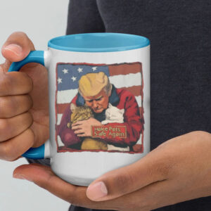 Make Pets Safe Again ,Donald Trump saving the poor Kittens from evil Democrats Mug1