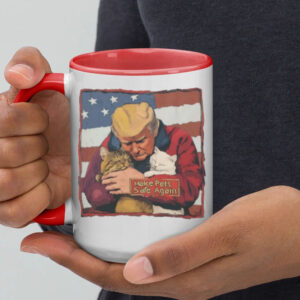 Make Pets Safe Again ,Donald Trump saving the poor Kittens from evil Democrats Mug2