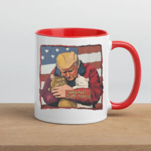 Make Pets Safe Again ,Donald Trump saving the poor Kittens from evil Democrats Mug6