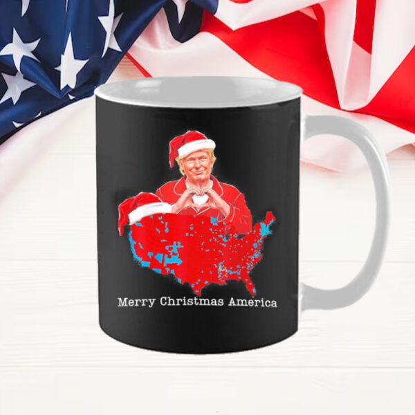 Merry Christmas America Donald Trump Coverage Xmas America Map Election Trump Won Mug